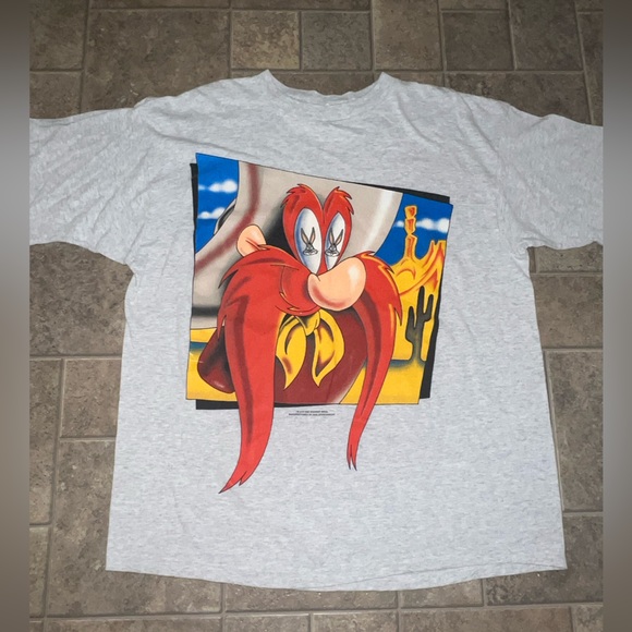 Retro Offical Yosemite Sam Tshirt, 1995 XL. Bugs Bunny, Looney Tunes, Athletic - Picture 1 of 14